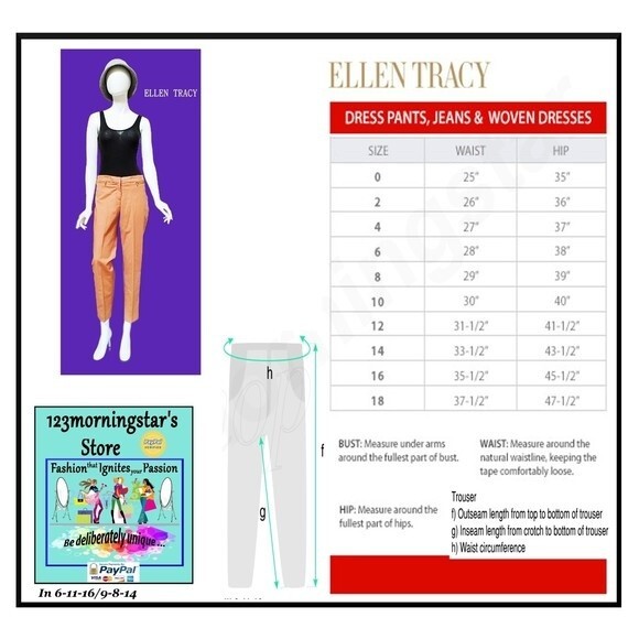 ELLEN TRACY NEW Old Money CASHEW MOCHA Exposed Zip Straight Ankle Leg Pant 4 - Picture 12 of 12